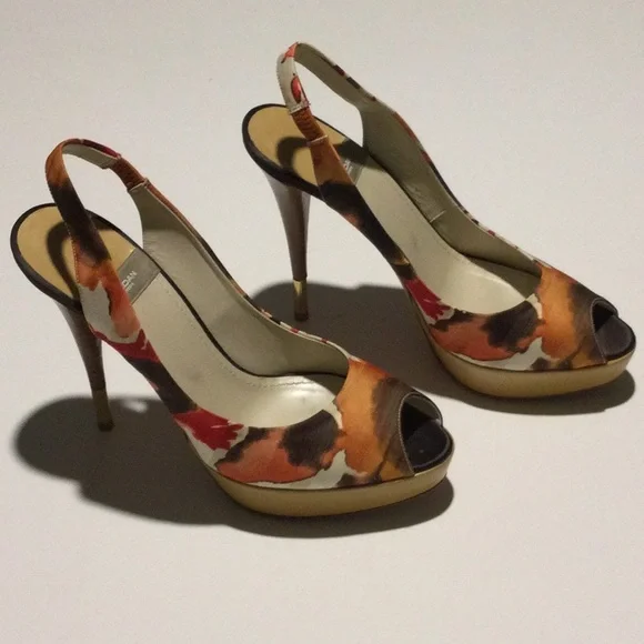 Vintage Leather Pumps, Suede Leather Patent Leather Red and  Baldan heels display picture 1